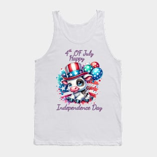 Cows Celebration With Balloons and Flowers Tank Top